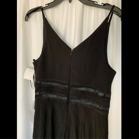 NEW XSCAPE Jersey Crochet Midi Dress‎ in Black [SZ 12 ] - Picture 5 of 8